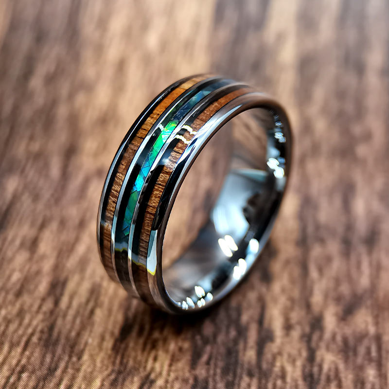 wood with tungsten ringswood with tungsten rings